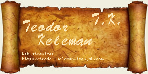 Teodor Keleman vizit kartica